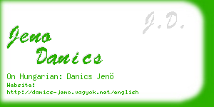 jeno danics business card